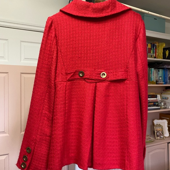 Red Pea Coat - Picture 2 of 2